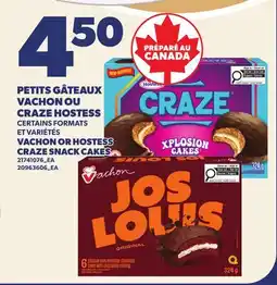 Provigo PETITS GÂTEAUX VACHON OU CRAZE HOSTESS | VACHON OR HOSTESS CRAZE SNACK CAKES offer