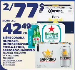 Provigo BIÈRE CORONA, HEINEKEN, HEINEKEN SILVER, STELLA ARTOIS, SAPPORO OU MODELO, 24 X 330/355ML offer