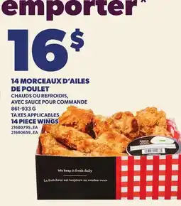 Provigo 14 MORCEAUX D'AILES DE POULET, 861-933 G | 14 PIECE WINGS offer