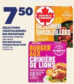 Provigo SÉLECTIONS VÉGÉTALIENNES BIG MOUNTAIN, 300-400 G | BIG MOUNTAIN VEGGIE SELECTION offer