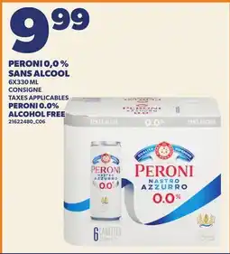 Provigo PERONI 0,0 % SANS ALCOOL, 6X330 ML | PERONI 0.0% ALCOHOL FREE offer