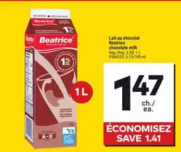 Giant Tiger Beatrice chocolate milk offer