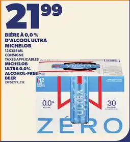 Provigo BIÈRE À 0,0 % D'ALCOOL ULTRA MICHELOB, 12X355 ML | MICHELOB ULTRA 0.0% ALCOHOL-FREE BEER offer