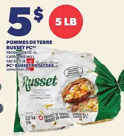 Provigo POMMES DE TERRE RUSSET PC, SAC DE 5 LB | PC RUSSET POTATOES offer