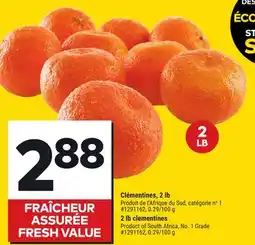 Giant Tiger 2 lb clementines offer