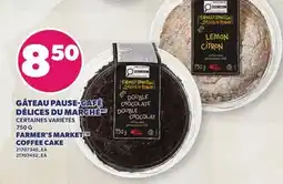 Provigo GÂTEAU PAUSE-CAFÉ DÉLICES DU MARCHÉ, 750 G | FARMER'S MARKET COFFEE CAKE offer