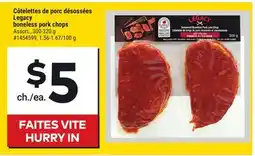 Giant Tiger Legacy boneless pork chops offer