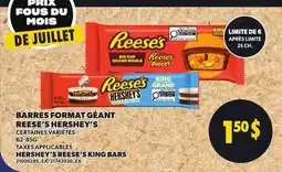 Provigo BARRES FORMAT GÉANT REESE'S HERSHEY'S, 62-85G | HERSHEY'S REESE'S KING BARS offer