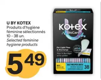 Brunet U BY KOTEX Produits d'hygiène féminine sélectionnés offer