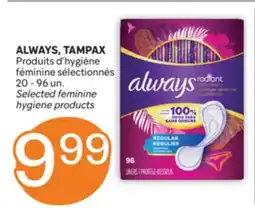 Brunet ALWAYS, TAMPAX Produits d'hygiène féminine sélectionnés offer