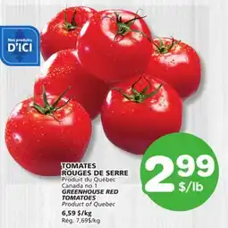 Marches Tradition GREENHOUSE RED TOMATOES offer