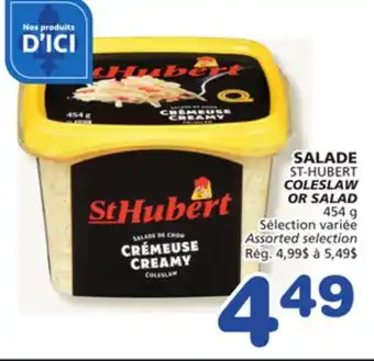 Marches Tradition ST-HUBERT COLESLAW OR SALAD offer