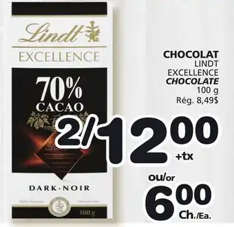 Marches Tradition LINDT EXCELLENCE CHOCOLATE offer