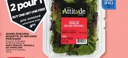 Marches Tradition ATTITUDE FRAÎCHE BABY SPINACH, ARUGULA OR SPRING MIX offer
