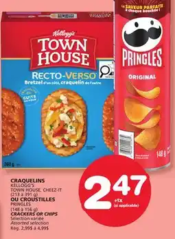 Marches Tradition KELLOGG'S TOWN HOUSE, CHEEZ-IT (213 to 391 g), PRINGLES (148 to 156 g) CRACKERS OR CHIPS offer