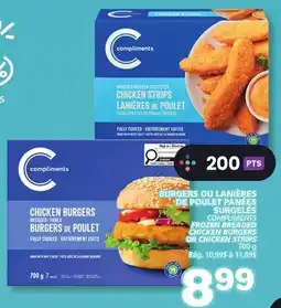 Marches Tradition COMPLIMENTS FROZEN BREADED CHICKEN BURGERS OR CHICKEN STRIPS offer