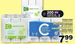 Marches Tradition COMPLIMENTS (6 roll.) Or (12 roll.) PAPER TOWELS OR BATHROOM TISSUE offer