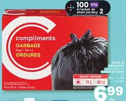 Marches Tradition COMPLIMENTS GARBAGE BAGS offer