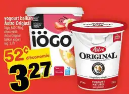 Super C yogourt balkan Astro Original offer