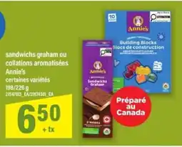 Maxi sandwichs graham ou collations aromatisées Annie's offer