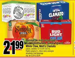 Super C Bud Light Chelada, Simply Spiked, White Claw, Mott's Clamato offer