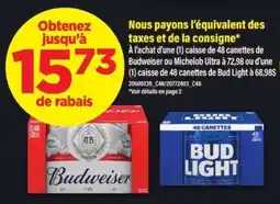 Maxi Budweiser ou Michelob Ultra offer