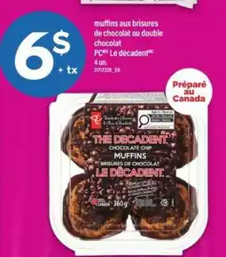 Maxi muffins aux brisures de chocolat ou double chocolat offer