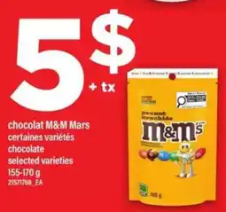 Maxi chocolat M&M Mars offer