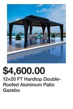 Wayfair 12×20 FT Hardtop Double-Roofed Aluminum Patio Gazebo offer