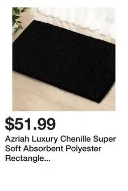 Wayfair Azriah Luxury Chenille Super Soft Absorbent Polyester Rectangle Non-Slip Bath Rug offer