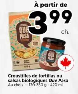 Val-Mont Croustilles de tortillas ou salsas biologiques Que Pasa offer