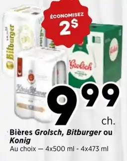 Val-Mont Bières Grolsch, Bitburger ou Konig offer