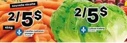 Val-Mont Carottes cantaloupes oranges et Laitues Iceberg offer