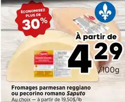Val-Mont Fromages parmesan reggiano ou pecorino romano Saputo offer