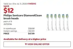 Costco Philips Sonicare DiamondClean brush heads offer