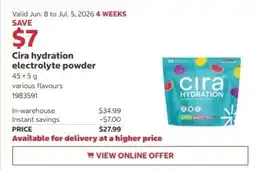 Costco Cira hydration electrolyte powder offer