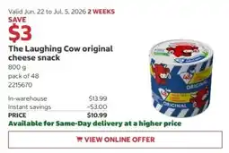 Costco The Laughing Cow original cheese snack offer