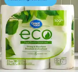 Walmart Great Value Eco paper towels offer