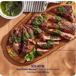 Walmart Your Fresh Market Beef Strip Loin Steak offer