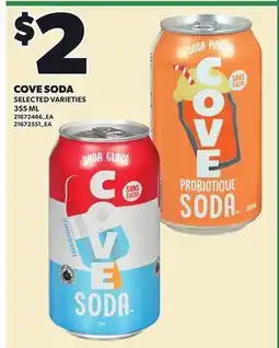 Loblaws COVE SODA offer