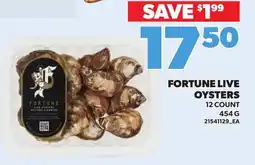 Loblaws FORTUNE LIVE OYSTERS offer