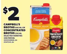 Loblaws CAMPBELL'S BROTHS 900 ML OR CONCENTRATED BROTHS 250 ML, 250 offer