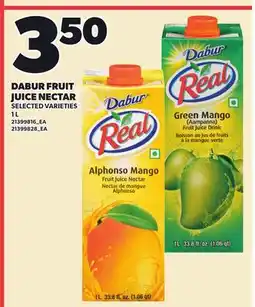 Loblaws DABUR FRUIT JUICE NECTAR offer