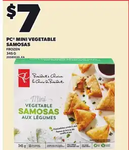 Loblaws PC MINI VEGETABLE SAMOSAS offer