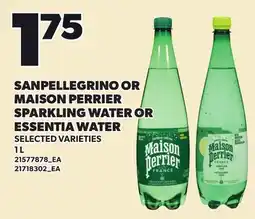 Loblaws SANPELLEGRINO OR MAISON PERRIER SPARKLING WATER OR ESSENTIA WATER offer