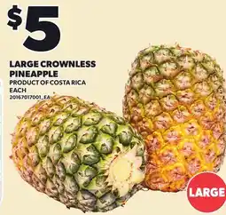 Loblaws LARGE CROWNLESS PINEAPPLE offer