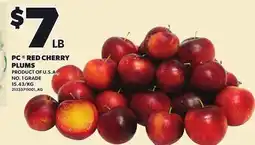 Loblaws PC RED CHERRY PLUMS offer