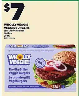 Loblaws WHOLLY VEGGIE VEGGIE BURGERS offer