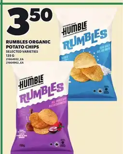 Loblaws RUMBLES ORGANIC POTATO CHIPS offer