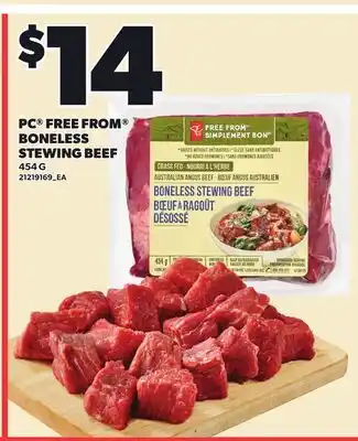 Loblaws PC FREE FROM BONELESS STEWING BEEF offer